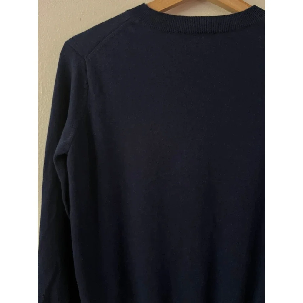Pure Collection Cashmere Crew Neck Sweater in Navy size 4
